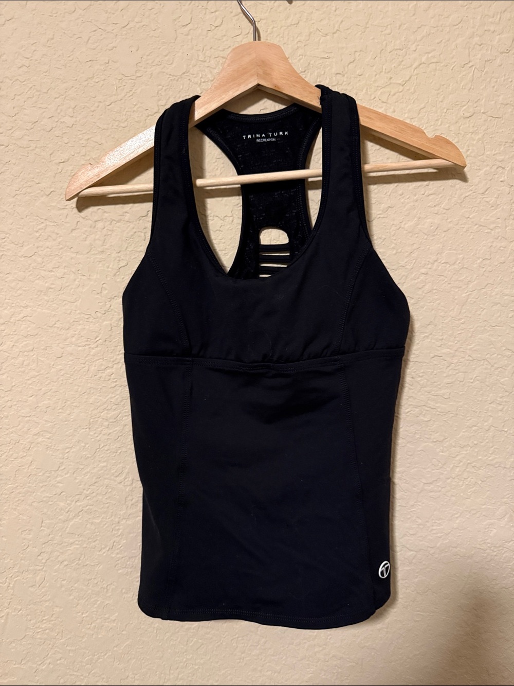 Trina Turk Black Racerback Active Tank